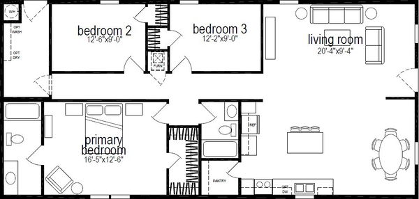 Millcreek 4405-6 floor plan home features