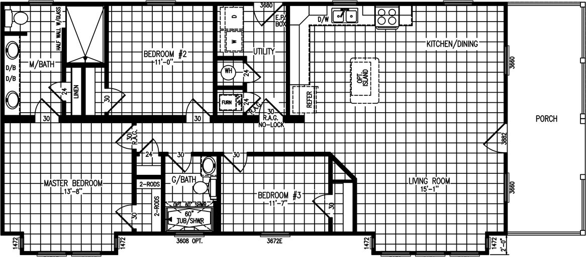 Swan l52ep8 floor plan home features