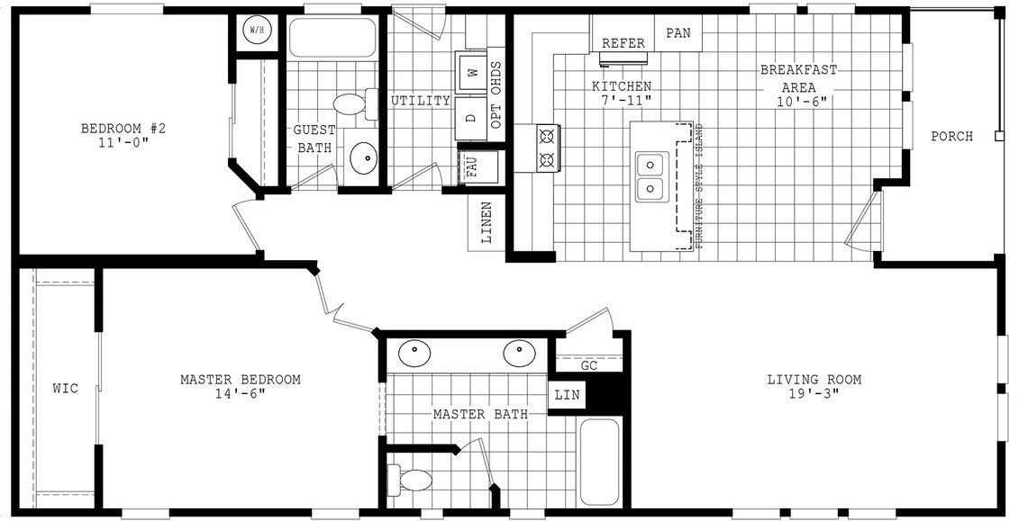 Durango Porch Homes 28522A Floor Plan