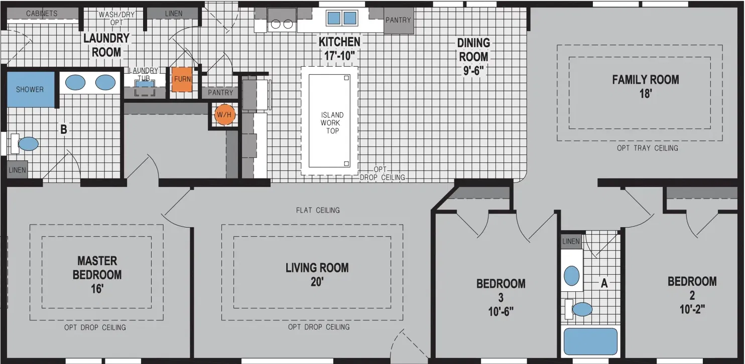 Skyliner 6334b floor plan home features