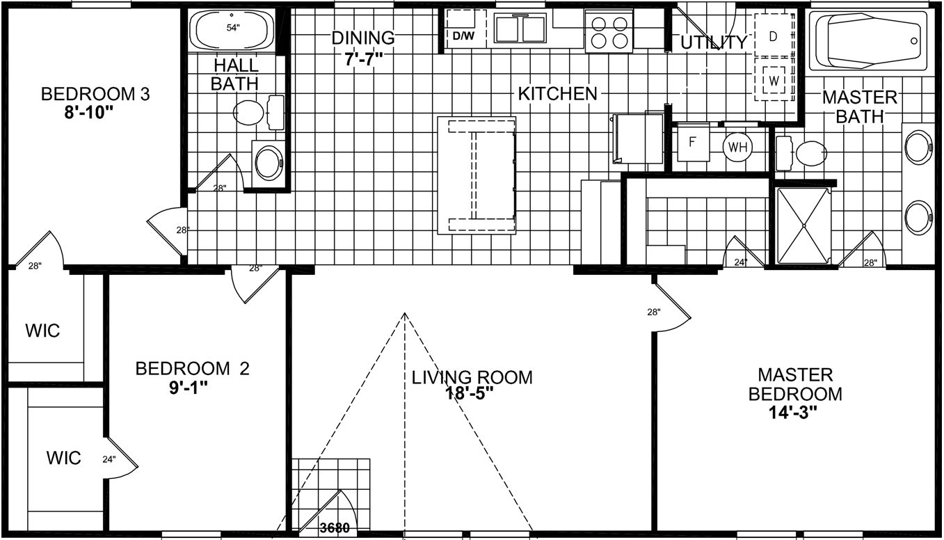 Silverado 2348 floor plan home features