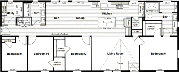 Aerosmith floor plan home features