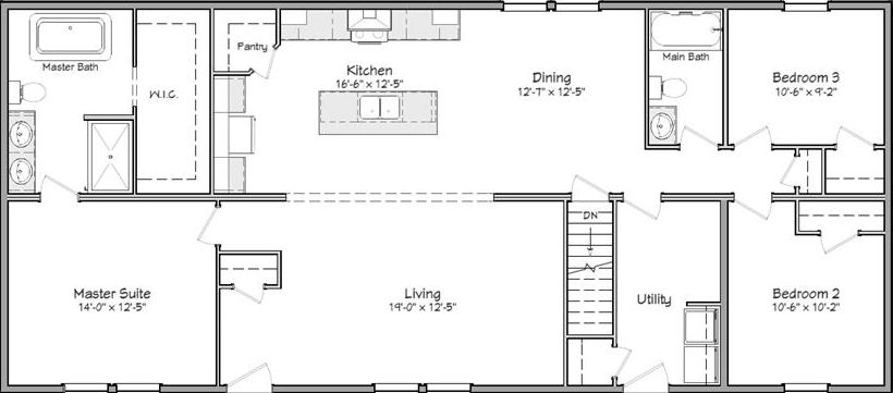 Liberty series morris 28' floor plan home features