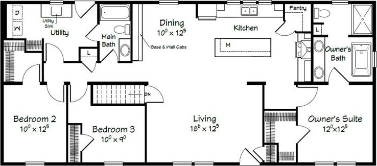 Evolution series taft model 2860b floor plan home features