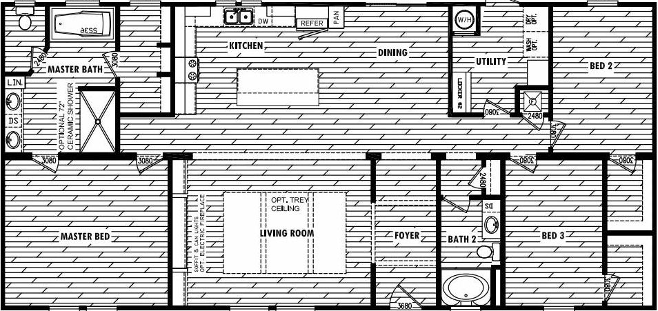 The carolina  floor plan home features