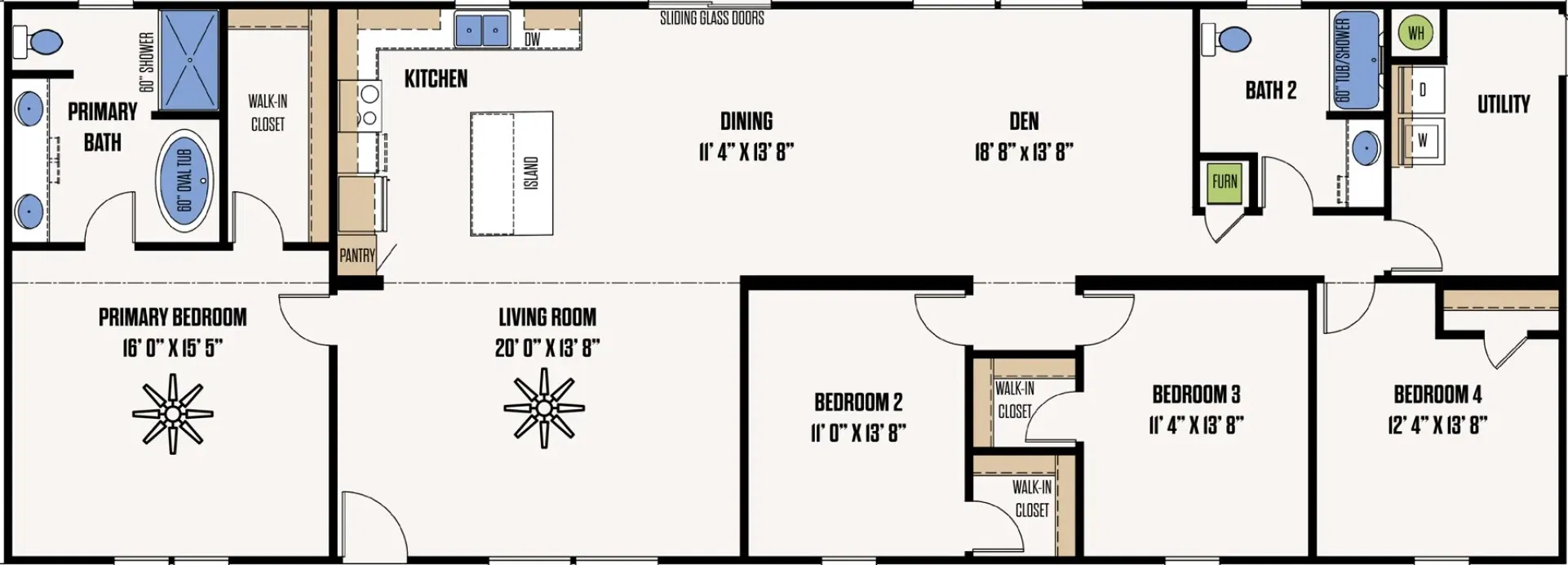 The hays floor plan home features