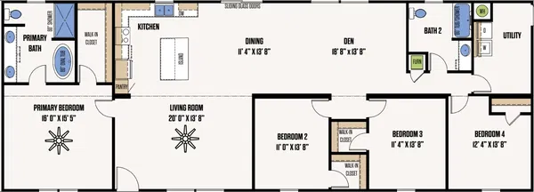 The hays floor plan home features