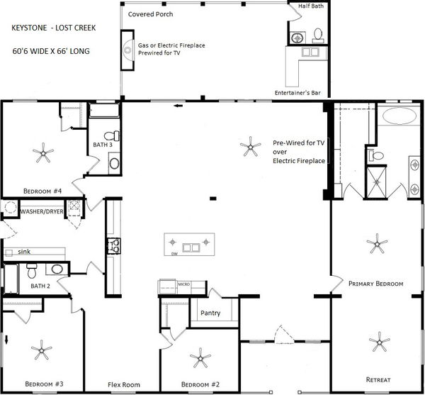 Keystone - lost creek model max floor plan home features