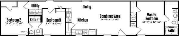 14 wide s-14×72-32sa floor plan home features