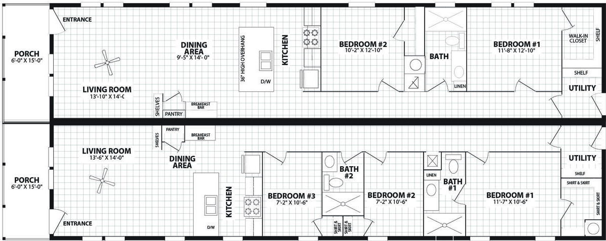 Sugar run duplex floor plan home features