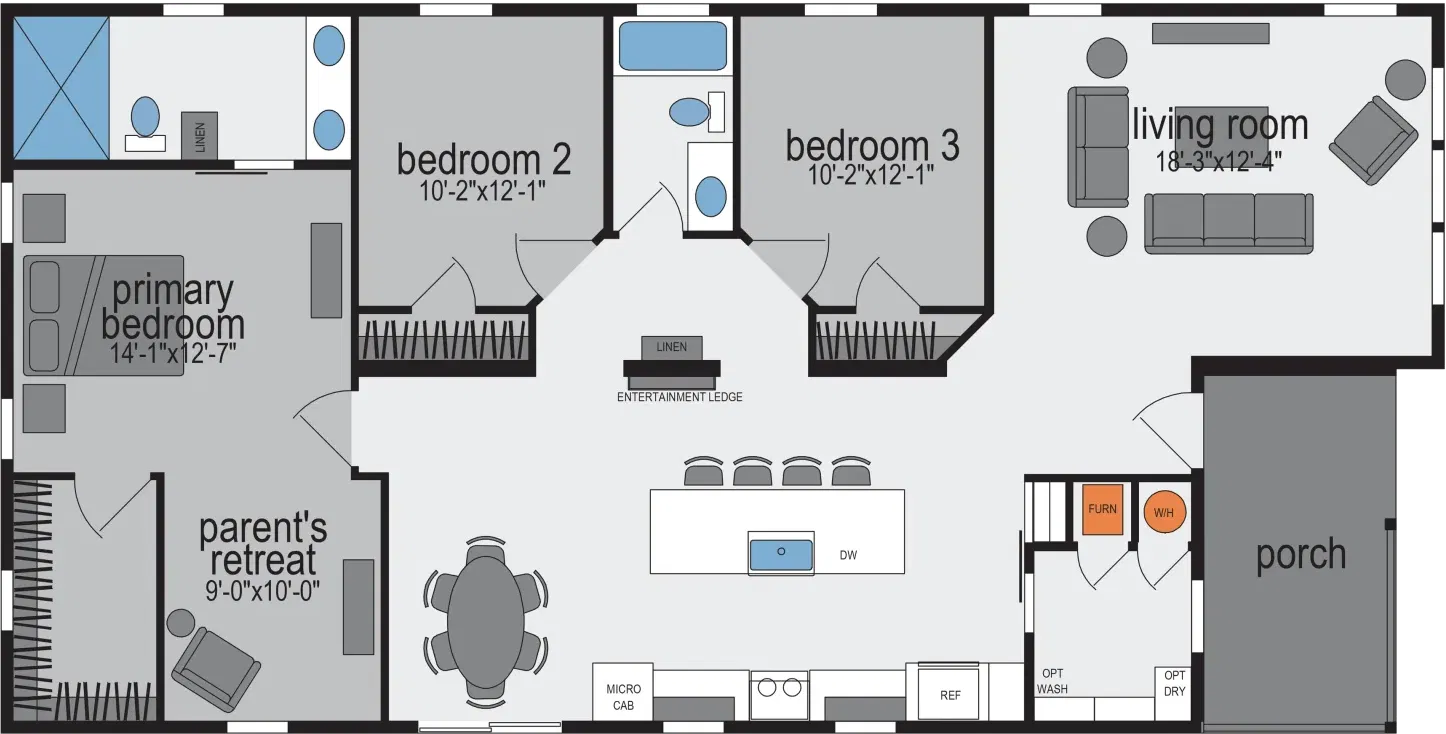 Genesis 9302 floor plan home features