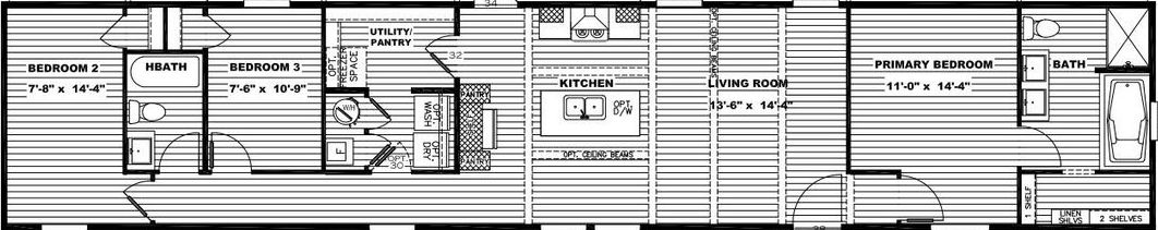 Liberty floor plan home features