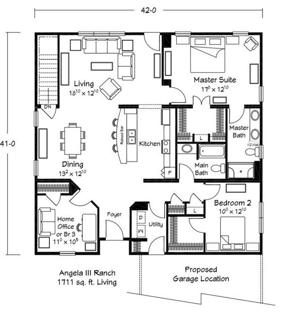 Angela iii floor plan home features