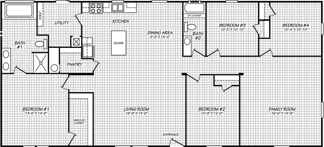 Pinnacle 32664p floor plan home features