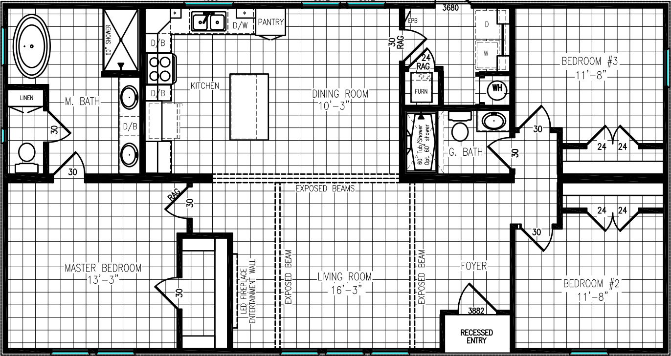 Emerald r52f floor plan home features