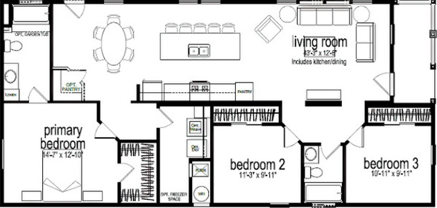 Fremont 6231 floor plan home features