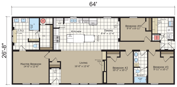 Catena ct4644b floor plan home features