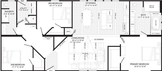 The avalyn floor plan home features