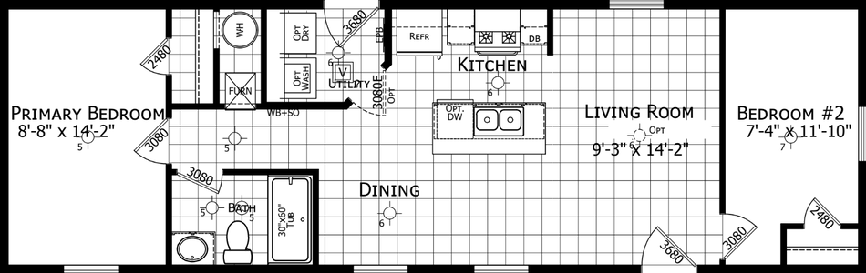 Winchester 1648h21a6h floor plan home features