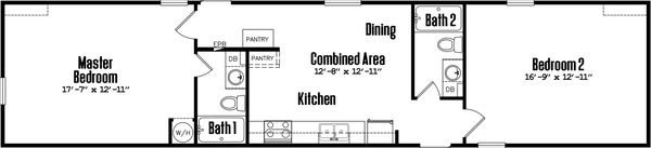 14 wide s-14×64-22a floor plan home features