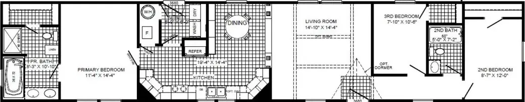The bexar floor plan home features