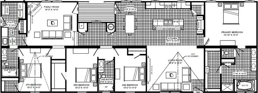 The hewitt floor plan home features
