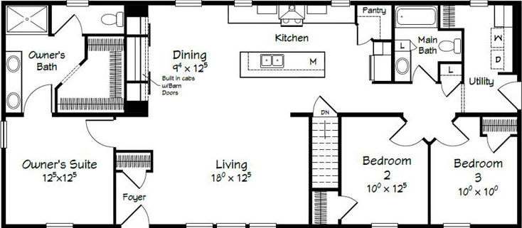 Evolution series coolidge model 2860b floor plan home features