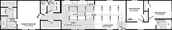 The dewey floor plan home features