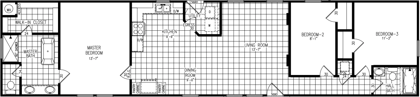 Sapphire 5863 floor plan home features