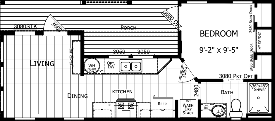 Park Model APH-520MS Floor Plan