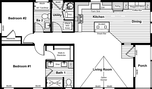 Marsalis floor plan home features