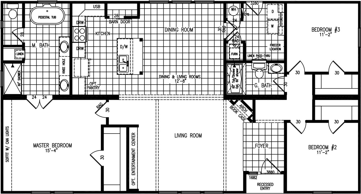 Magnolia 6356 floor plan home features