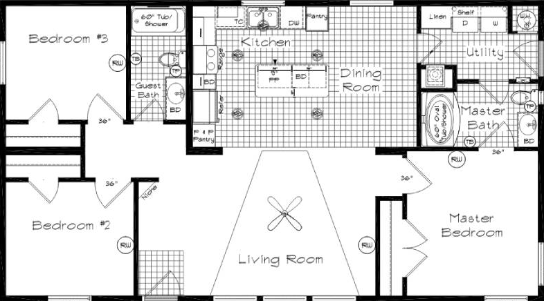 Pinehurst 2502-3 Floor Plan