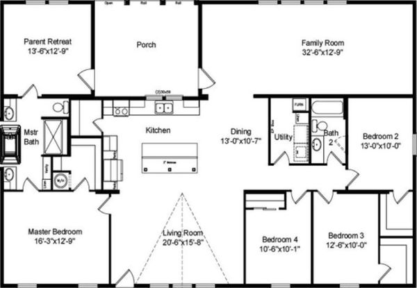 Yellowstone 42644a floor plan home features