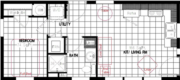 Casita floor plan home features