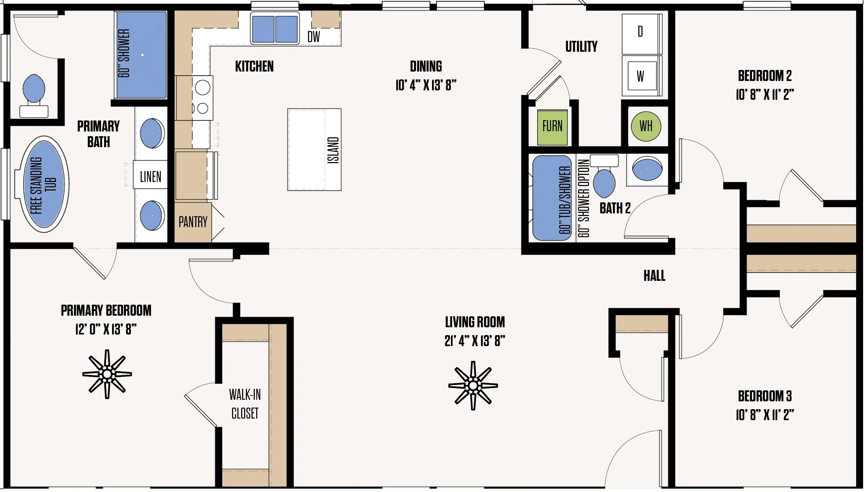 The bailey floor plan home features