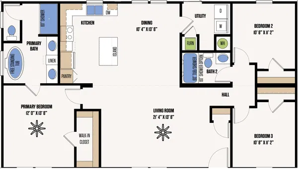 The bailey floor plan home features