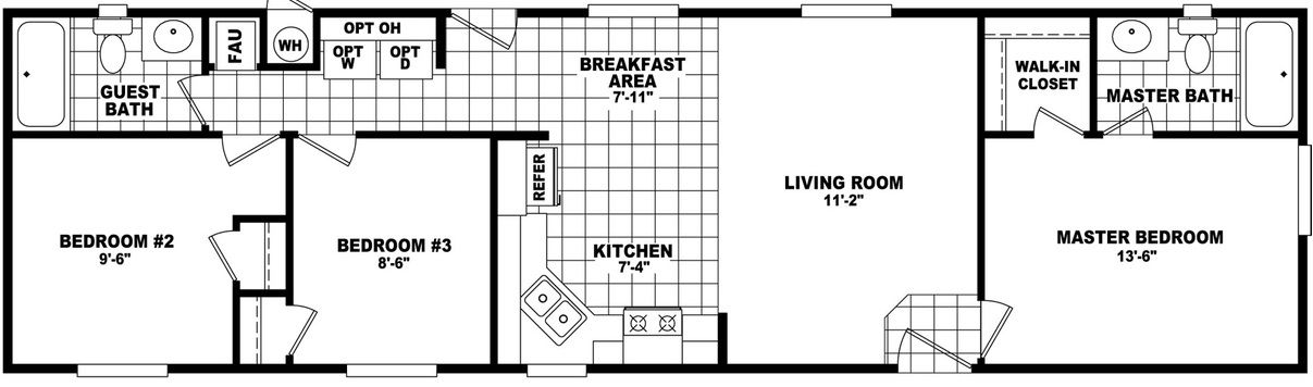 Economy Plus 16563A Floor Plan