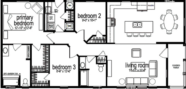 Fremont 6234 floor plan home features