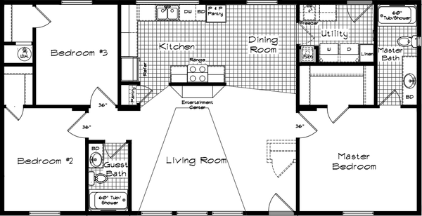 Pinehurst 2503 floor plan home features