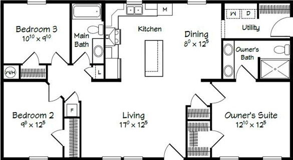 Evolution series fillmore model 2848 floor plan home features