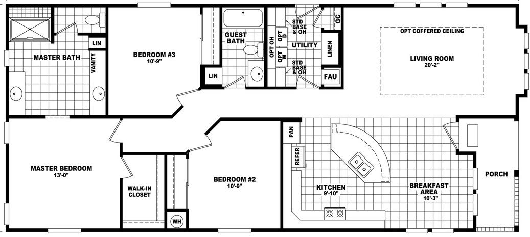 Catalina 2860D Floor Plan