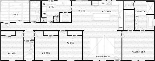 The big mulberry floor plan home features