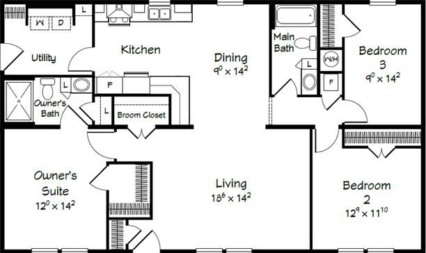 Evolution series pierce model 3250 floor plan home features