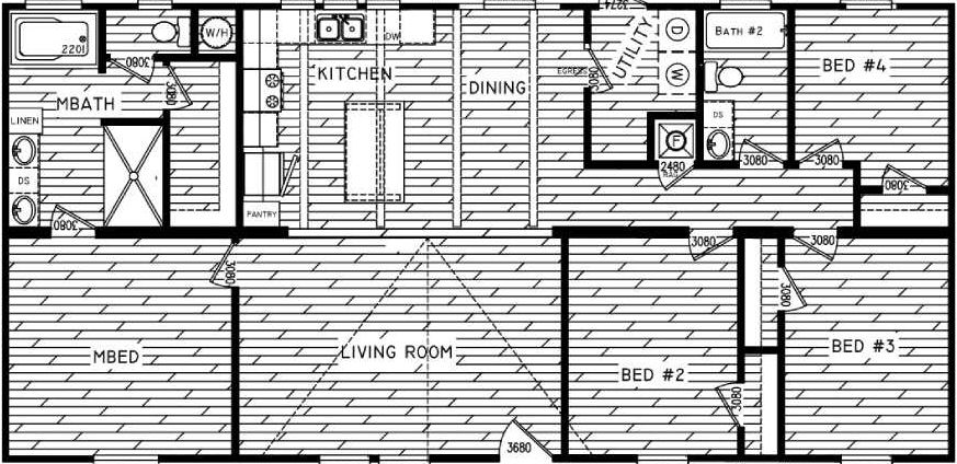 The bayou 4  floor plan home features