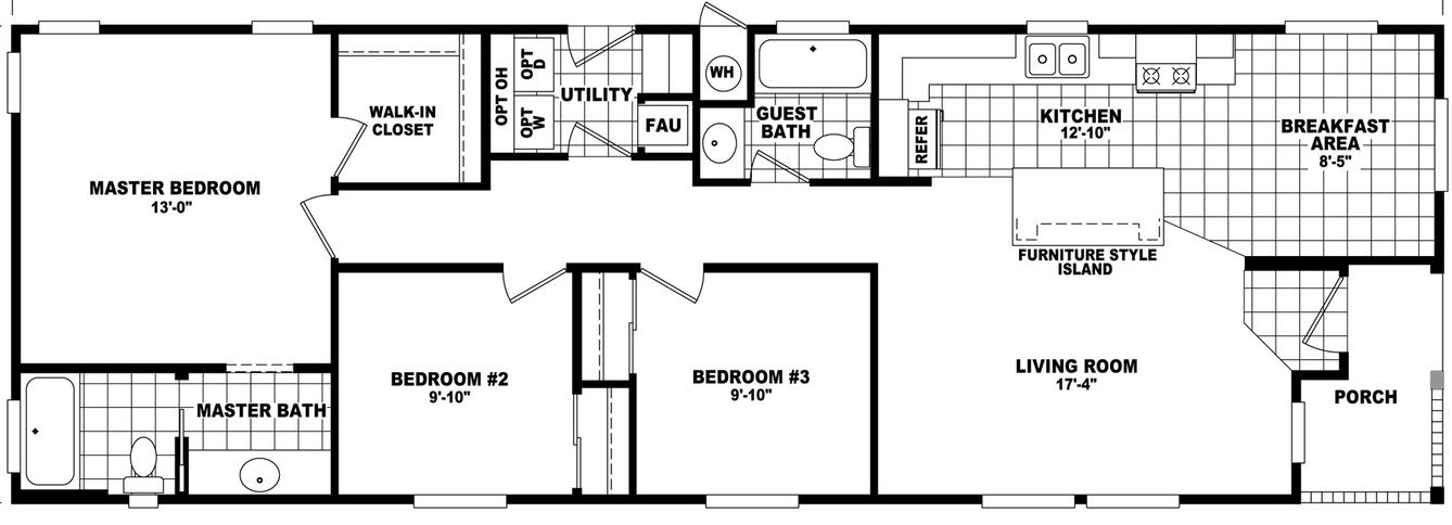 Wide Homes 20603B Floor Plan