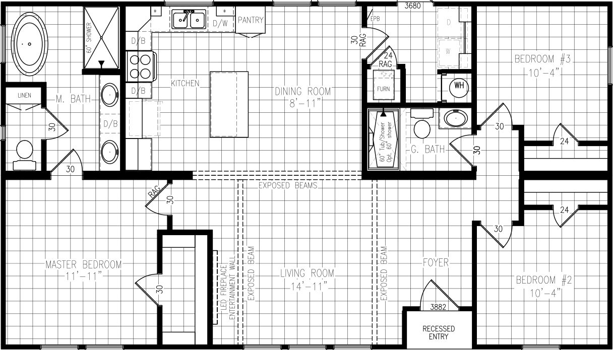 Emerald r48f floor plan home features