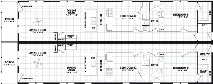 Cumberland duplex floor plan home features
