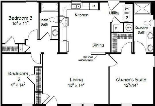 Evolution series taylor ii model 3244 floor plan home features