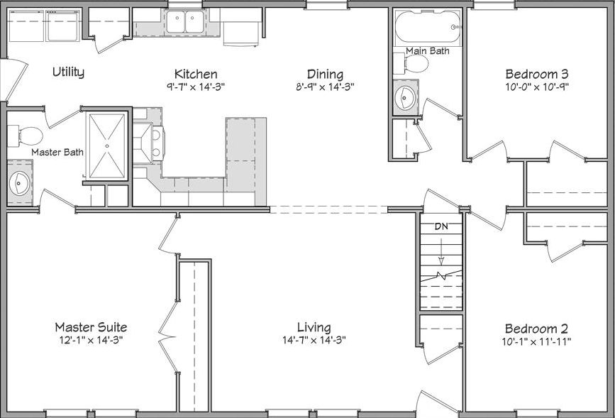 Liberty series dickenson 30' floor plan home features
